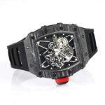 Richard Mille RM 35-01 Rafael Nadal Replica Swiss Watch ?C Skeleton Dial, NTPT Carbon Case, Black Rubber Strap - Image 4