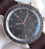 Replica Omega Speedmaster Moonwatch Apollo 11 45th anniversary Limited Brown Dial Nylon Strap - Image 2