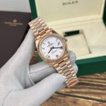 Rolex Replica 1:1 Watch Day-Date Rose Gold White Dial EW Factory 40mm - Image 2
