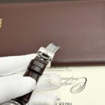 Rolex Perpetual 1908 Fake Watch White Dial Leather Strap 39mm - Image 6