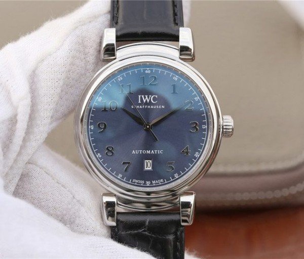 01BAB8AD-6C4D-2C61-A414-4DC5148A48FD.jpg Replica IWC TW Da Vinci IW3566 Blue Dial Black Leather Strap A2892 - Image 1