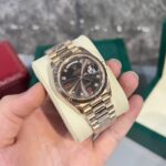 Rolex Replica 1:1 Watch Day-Date Chocolate Dial With Ruby Numbers 36/40mm - Image 2