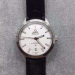 Replica Omega Globemaster Master Chronometer RG White Dial Leather Strap