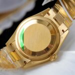 Rolex Day-Date Dial Green Replica Watch Gold Wrapped + Diamonds Moissanite Hong Kong 36mm - Image 9