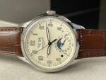 Replica PATEK PHILIPPE Perpetual Calendar 5320G-001 SS GSF 1:1 Best Edition Cream Dial on Brown Leather Strap A324 - Image 9