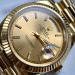 Rolex Replica 1:1 Watch Day-Date Gold Plated Fluted Bezel EW Factory 40mm - Image 3