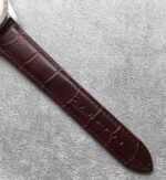 Replica Omega Globemaster Master Chronometer White Dial RG Bezel Leather Strap A8913 - Image 4