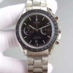 Replica Omega Speedmaster Moonwatch Chrono Dark Side Of The Moon SS Bracelet A9300