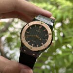 Hublot Classic Fusion Ceramic Demi Gold Carbon Dial Replica Watch JJZ Factory 42mm - Image 3