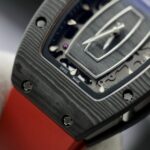 Richard Mille Replica 1:1 Watch RM07 Carbon Black Red Rubber Strap 36mm - Image 6