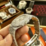 Patek Philippe Replica Watches Nautilus 5719 Full Diamonds PPF 40mm - Image 7