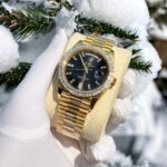 Rolex Day-Date 228238 Replica Watch 18K Gold Wrapped Moissanite Bezel GM 40mm - Image 3