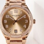 Fake Diamond Watch Replica Patek Philippe Twenty~4 Automatic Rose Gold 36mm Rose Dial 7300/1200R-011(1:1 replica) - Image 6