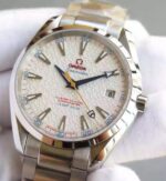 Replica Omega XF Seamaster CO-AXIAL Master James Bond White Textured Dial SS Bracelet A8507 - Image 2