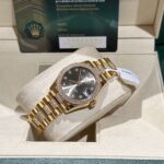 Rolex Rep 11 Watch DateJust Women s 18K Gold Wrapped With Moissanite Diamonds 31mm - Image 5