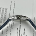 Patek Philippe Replica Watch Aquanaut 5168G Custom Moissanite Baguette Diamonds Blue Dial 42.2mm - Image 4