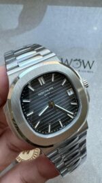Replica PATEK PHILIPPE Nautilus 5811/1G PPF 1:1 Best Edition Grey Textured Dial on SS Bracelet Asian Cal.26-330CS - Image 2