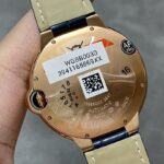 Ballon Bleu De Fake Cartier Watch Rose Gold 42mm Blue Dial Leather Strap WGBB0036 AF(1:1 replica) - Image 2