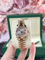 Rolex Replica Watch DateJust Rose Gold 178275 Mother Of Pearl Dial 31mm
