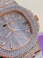 Replica PATEK PHILIPPE ICED Nautilus Jumbo 5711 RG TWF Full Paved Diamonds Dial Case and Bracelet A324 - Image 2