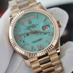 Rolex Best Replica Watch Day-Date 128238 Dial Turquoise Gold Wrapped 36mm - Image 5