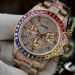 Rolex Replica 1:1 Watch Daytona Rainbow Full CZ Stone High Quality 40mm - Image 4