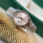 Rolex Replica Watch DateJust Women s Pink Dial Luminous Numbers EW Factory 31mm - Image 6