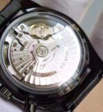 Replica Omega Speedmaster Moonwatch Co-Axial Chronograph Sedna Black Leather A9300 - Image 3