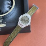 Hublot Replica 1:1 Watch Classic Fusion With Full Diamonds Women s Green 33mm