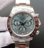 Replica Rolex Daytona 116506 Brown Ceramic Bezel Deep Ice Blue Dial SS Bracelet A4130