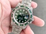 Rolex Submariner Special Diamonds – Green Diamonds – All Diamonds – 40mm(1:1 replica) - Image 4