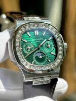Patek Philippe High End Watch Replicas Nautilus 5740G Diamond   Green Dial Best Quality 40mm - Image 5