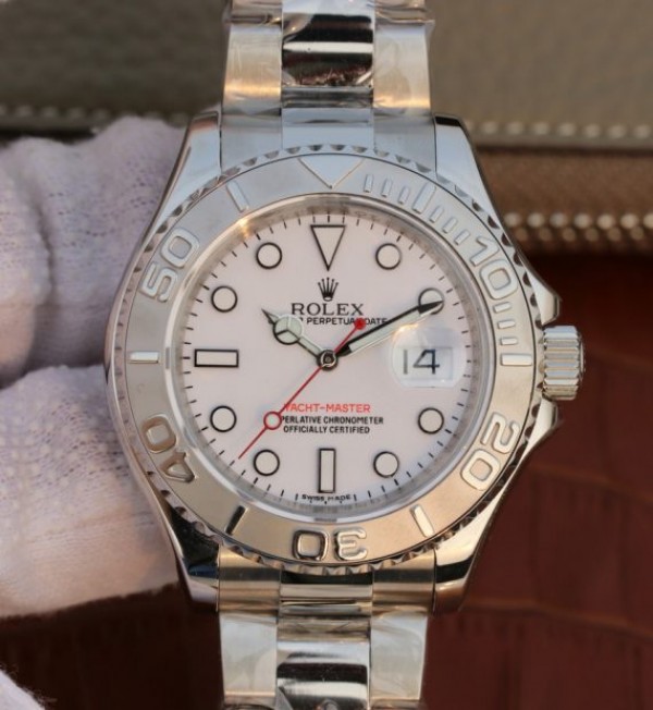0A218A37-5757-D0DA-28E3-59E44B9E6143.jpg Replica Rolex Yacht-Master 116622 EW Silver Dial SS Bracelet A3135 - Image 1