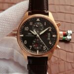 Replica IWC ZF Pilot Chrono RG IW387803 Leather Strap A7750