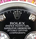 Replica Rolex Daytona 116599 Colorful Crystal Bezel Black Dial SS Bracelet A7750 - Image 9