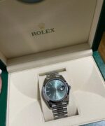 ROLEX Rolex Datejust Water Resistant/Date Ladies Automatic Mechanical Watch Mint Green Dial 36mm Silver Steel Memorial Strap m126200-0023(1:1 replica) - Image 4