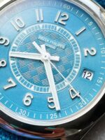 Replica PATEK PHILIPPE Calatrava 6007A-001 SS ZF 1:1 Best Edition Blue Dial on Blue Leather Strap A324CS - Image 8