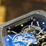 Richard Mille RM35-01 Rafael Nadal Carbon NTPT Best Copies Watches White Rubber Strap ZF Factory 49,9x43mm - Image 8