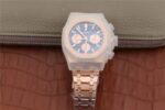 Replica Audemars Piguet Royal Oak Chronograph RG JHF Blue/RG Dial RG Bracelet A7750 - Image 19