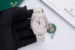 Rolex DateJust Rep 11 Watch Full Diamond Moissanite White 41mm - Image 3