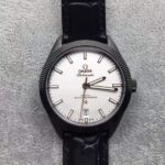 Replica Omega Globemaster Master DLC RG White Dial Leather Strap A8900