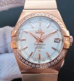 Replica Omega V6 Constellation 123.20.35 RG Case White Dial
