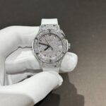 Hublot Classic Fusion Best Replica Watch White Full Moissanite Diamonds 33mm