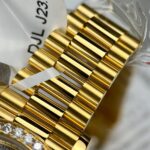Rolex Day-Date Gold Wrapped Replica Watch With Moissanite Diamonds GM V2 40mm - Image 7