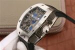 Replica Richard Mille RM018 Hommage a Boucheron SS Yellow Skeleton Dial Blue Rubber Strap 6T51 - Image 6