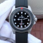 Replica Rolex Submariner Fragment Black Dial Ceramic Bezel Rubber Strap A2836