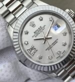 Replica Rolex DateJust 28mm Fluted Bezel White Dial Diamonds Rome Markers Bracelet A2236 - Image 3