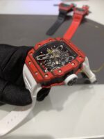 Swiss Richard Mille RM 35-01 Replica Rafael Nadal Red Case Watch ?C Carbon Fiber Case, Luxury Sport Design - Image 6