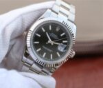 Replica Rolex DateJust 41mm 126334 Noob Fluted Bezel Black Dial Stick Markers Bracelet A3235 - Image 2