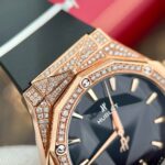 Hublot Best Replica Watch Orlinski King Gold Custom Natural Diamonds Rubber Strap 40mm - Image 5